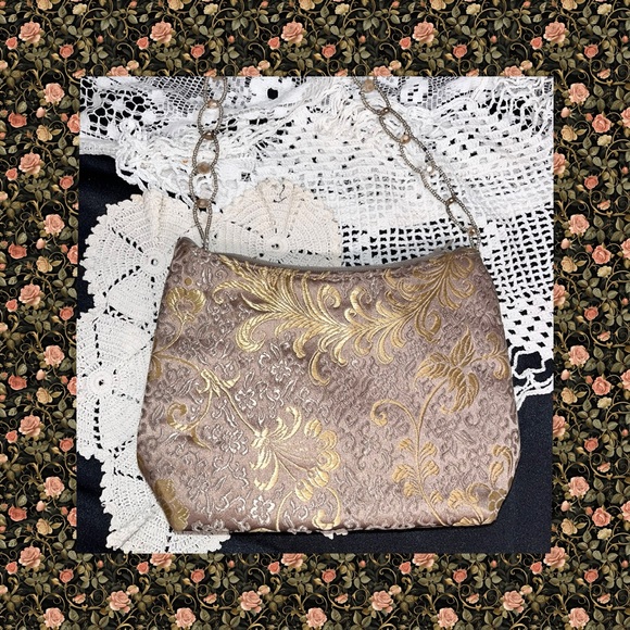 Lisa Violetto  SF Vintage Inspired Elegant Beaded Shoulder Evening Bag - Picture 1 of 8